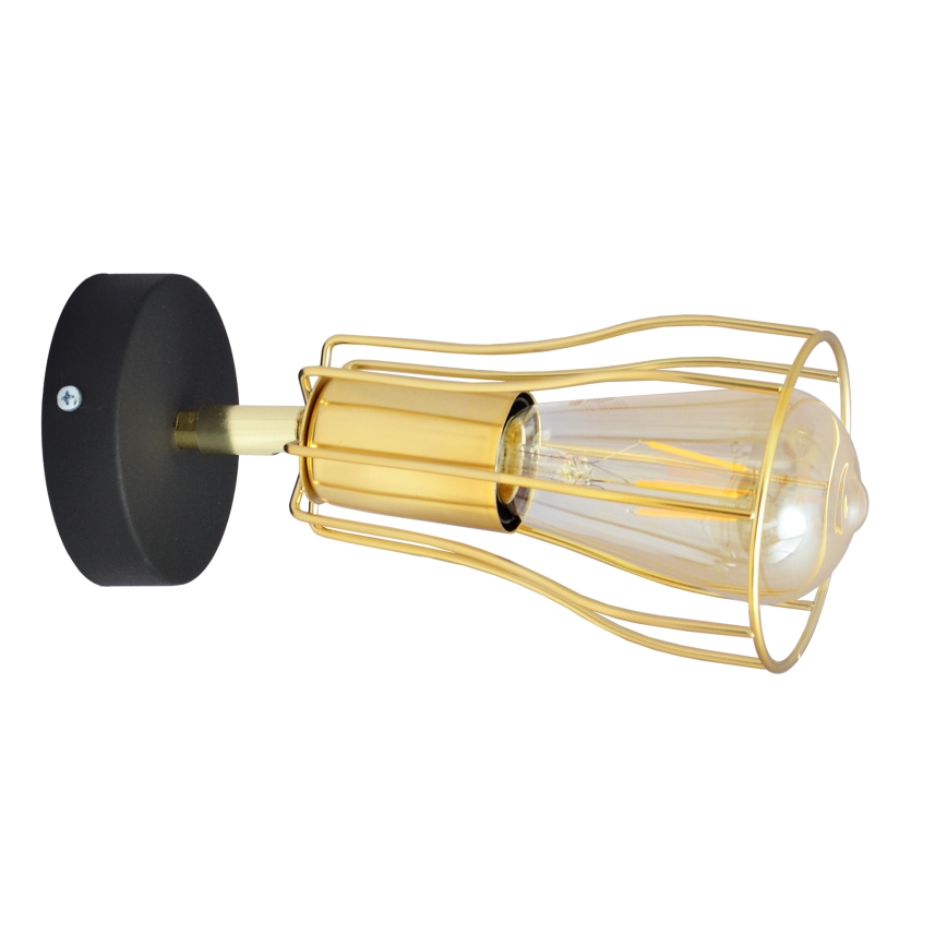Kinkiet punktowy TUBE 1xE27/15W/230V złoty/czarny