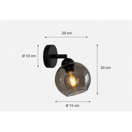 Kinkiet punktowy UNO 1xE27/60W/230V czarny