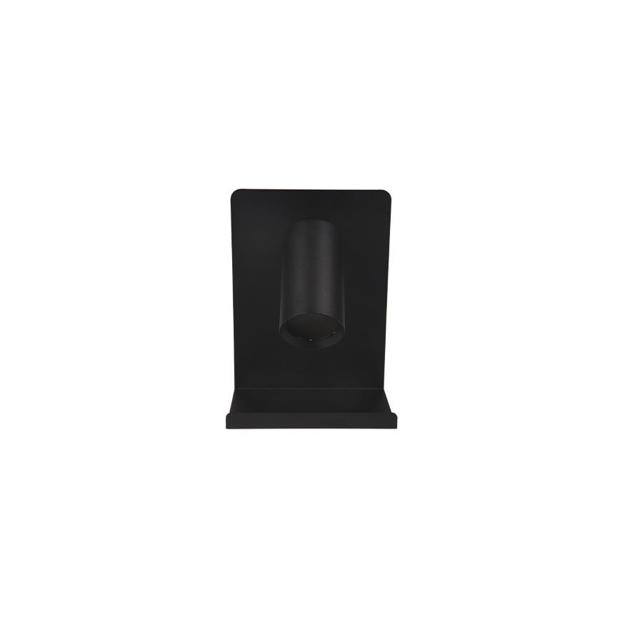 Kinkiet punktowy z półką i USB ładowarką 1xGU10/35W/230V czarny