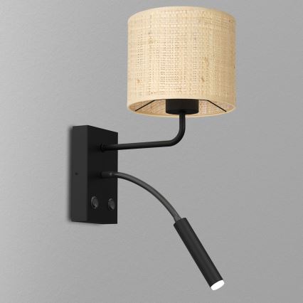 Kinkiet RATTAN 1xE27/60W+1xG9/8W/230V rattan
