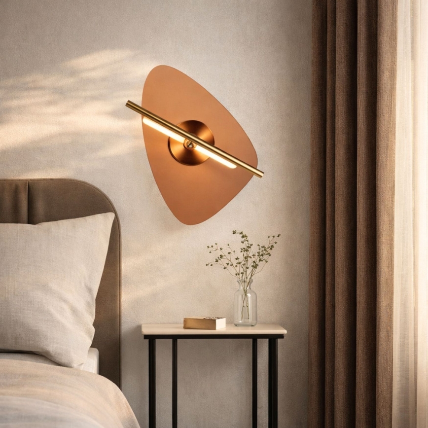 Kinkiet RELAX LED/5W/230V złoty/dymny brązowy