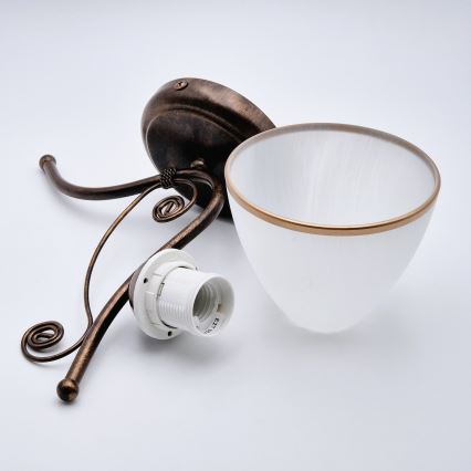 Kinkiet RETRO II 1xE27/60W/230V brązowa patyna