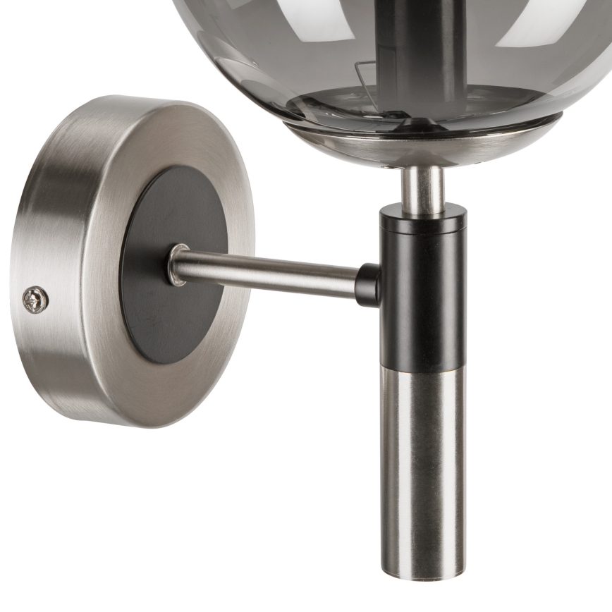 Kinkiet ROLLO 1xE14/5W/230V matowy chrom/dymny