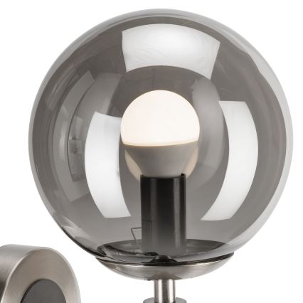 Kinkiet ROLLO 1xE14/5W/230V matowy chrom/dymny