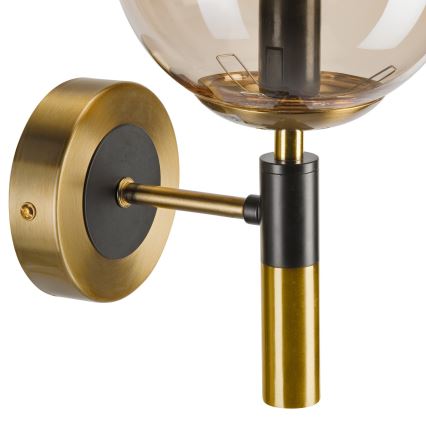 Kinkiet ROLLO 1xE14/5W/230V złoty/dymny beżowy