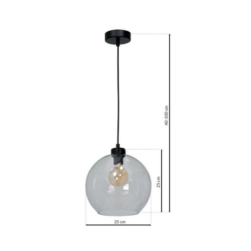 Kinkiet SANTIAGO 1xE27/60W/230V przezroczysty
