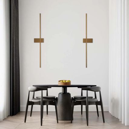 Kinkiet ścienny LED AISHA, 12 W, 230 V, 4000 K, 80 cm, złoty