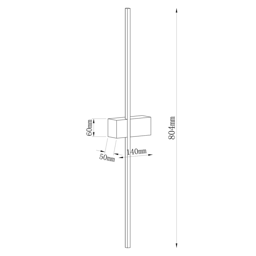 Kinkiet ścienny LED AISHA, 12 W, 230 V, 4000 K, 80 cm, złoty