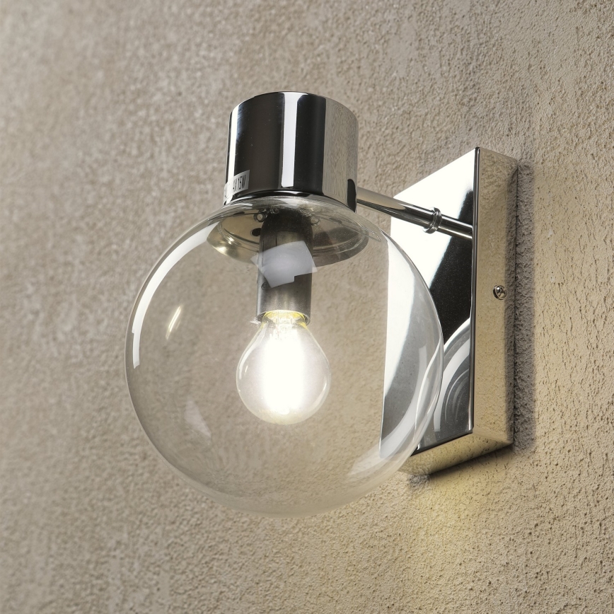 Kinkiet SFERIO 1xE14/5W/230V błyszczący chrom/przezroczyste szkło