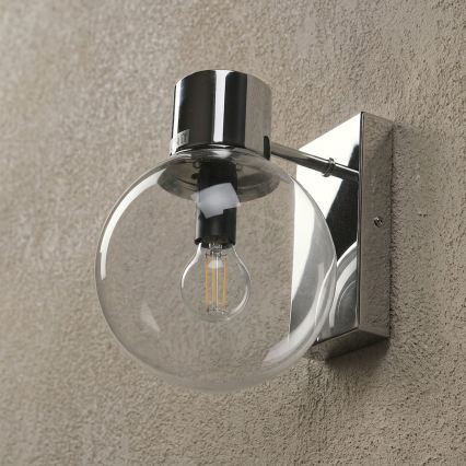 Kinkiet SFERIO 1xE14/5W/230V błyszczący chrom/przezroczyste szkło