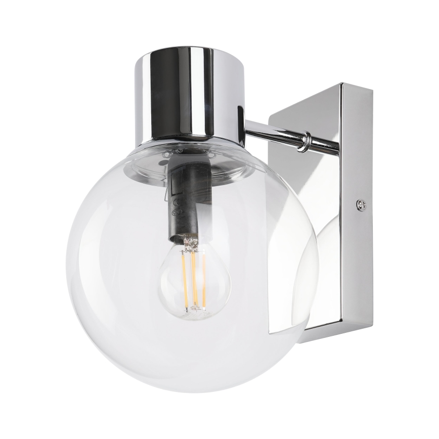 Kinkiet SFERIO 1xE14/5W/230V błyszczący chrom/przezroczyste szkło