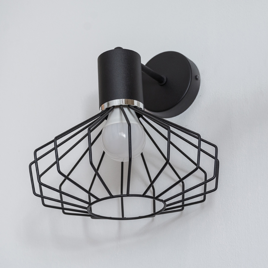 Kinkiet SOLANO 1xE27/15W/230V czarny/błyszczący chrom