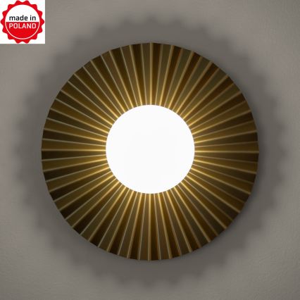Kinkiet SUNPLISS 1xG9/10W/230V, średnica 30 cm, złoty/kremowy