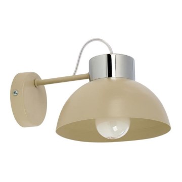 Kinkiet TEDI 1xE27/60W/230V beżowy/chrom błyszczący