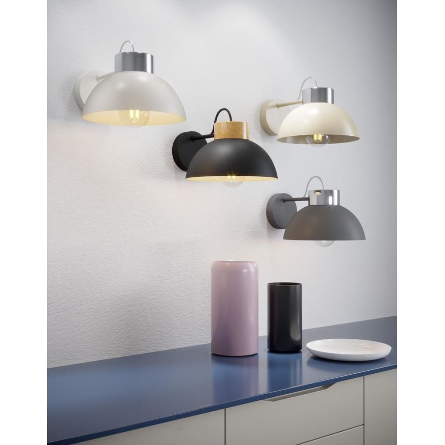 Kinkiet TEDI 1xE27/60W/230V biały/chrom błyszczący