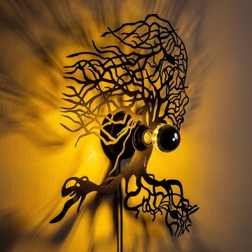 Kinkiet TREE WOMAN 1xE27/40W/230V czarny