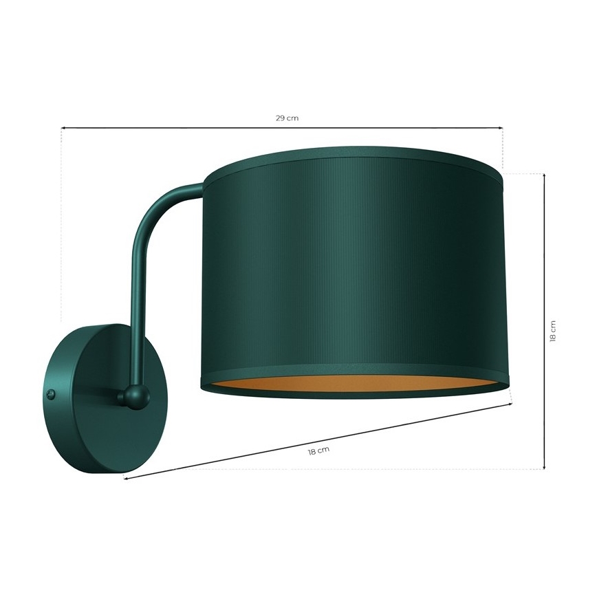 Kinkiet VERDE 1xE27/60W/230V zielony