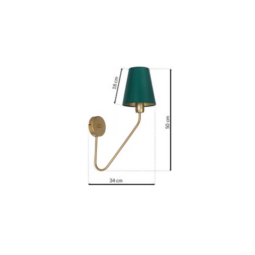 Kinkiet VICTORIA 1xE27/60W/230V zielony