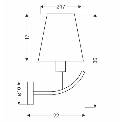 Kinkiet VITORIA 1xE14/40W/230V żółty/mosiądz