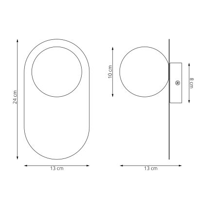 Kinkiet VIVA 1xG9/8W/230V biały