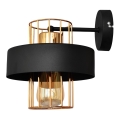 Kinkiet VOLTA 1xE27/15W/230V 23 cm czarny/złoty