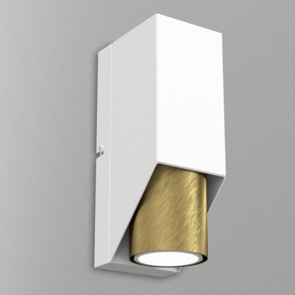Kinkiet WALL 1xGU10/8W/230V biały/mosiądz