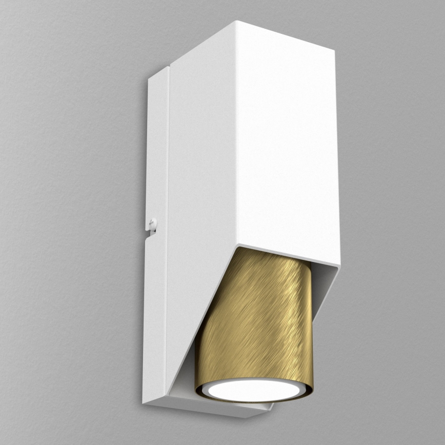 Kinkiet WALL 1xGU10/8W/230V biały/mosiądz