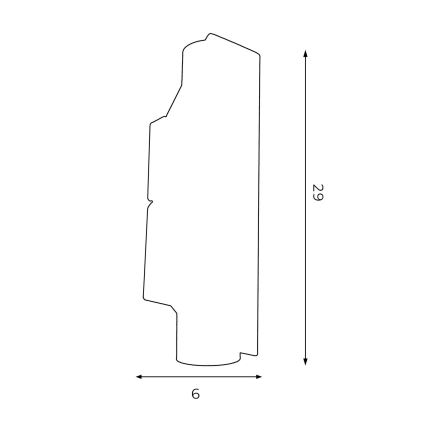 Kinkiet WALL 2xGU10/8W/230V biały/chrom błyszczący