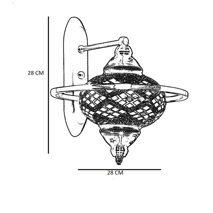 Kinkiet YENI 1xE27/40W/230V brązowy
