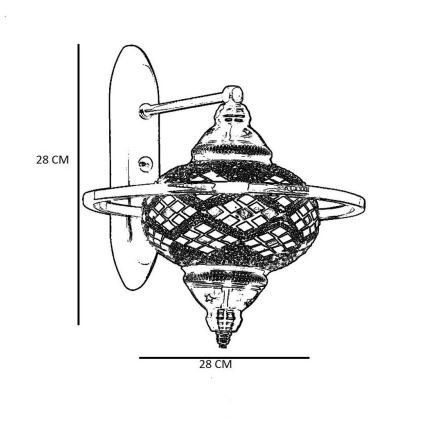 Kinkiet YENI 1xE27/40W/230V, brązowy
