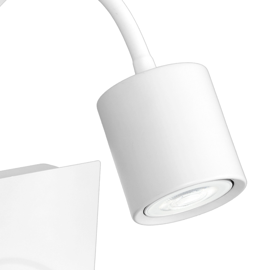 Kinkiet z półką DEMIA 1xGU10/8W/230V biały + USB