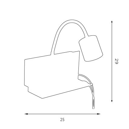 Kinkiet z półką DEMIA 1xGU10/8W/230V biały + USB