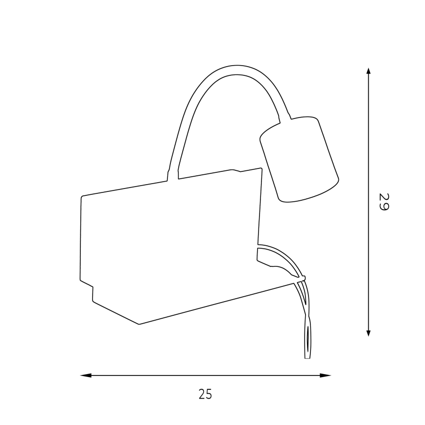 Kinkiet z półką DEMIA 1xGU10/8W/230V biały + USB