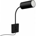 Kinkiet z USB PUNTO 1xGU10/9W/230V czarny