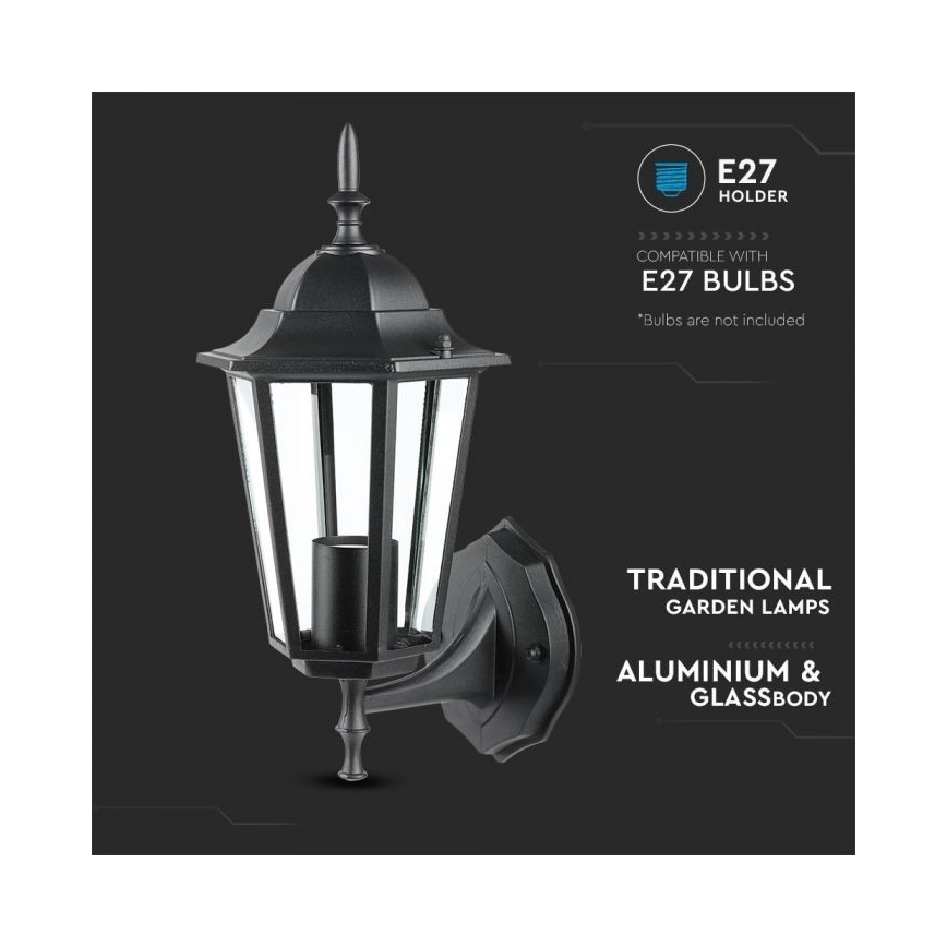 Kinkiet zewnętrzny 1xE27/40W/230V IP44 czarny