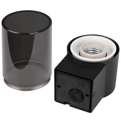 Kinkiet zewnętrzny 1xE27/40W/230V IP44 czarny/przydymiony