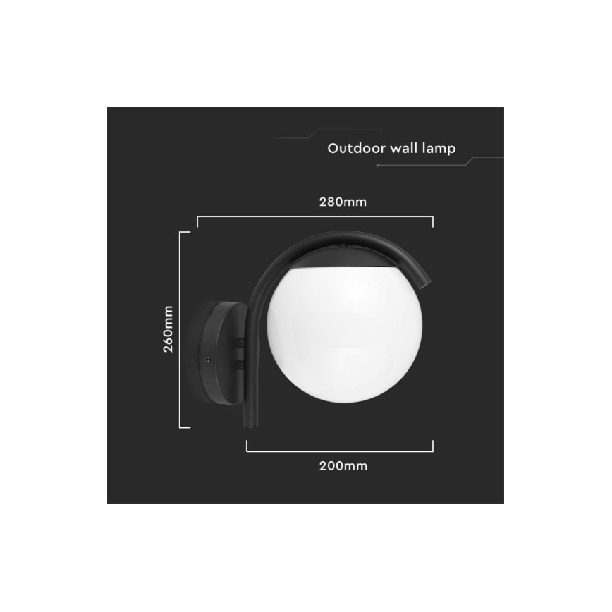 Kinkiet zewnętrzny 1xE27/60W/230V IP44 czarny