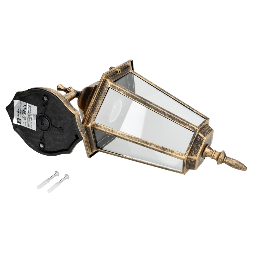 Kinkiet zewnętrzny 1xE27/60W/230V IP44 złoty