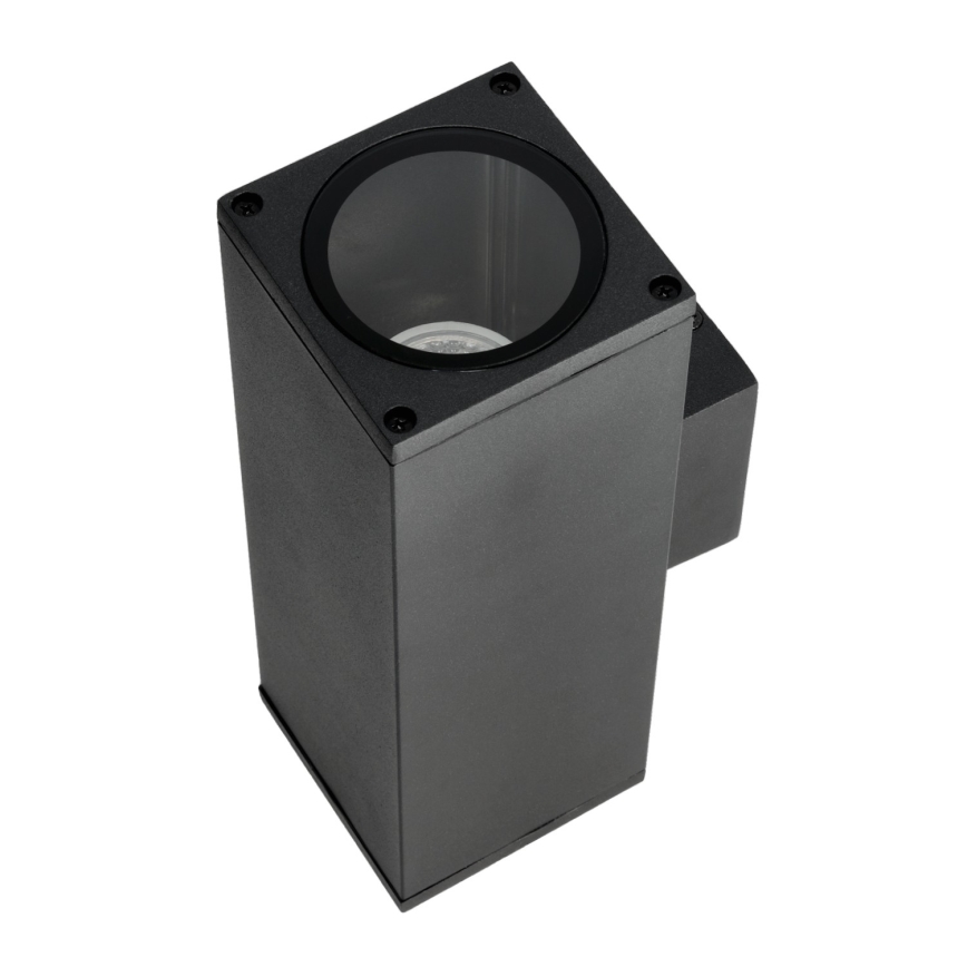 Kinkiet zewnętrzny 2xGU10/35W/230V IP54 kanciasty czarny