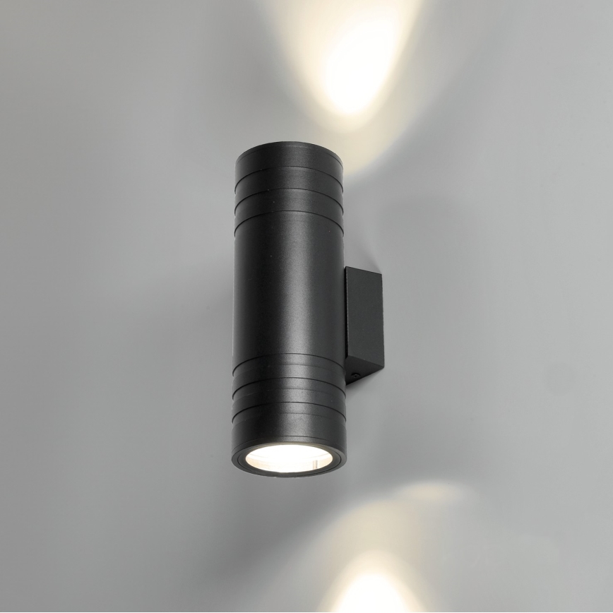 Kinkiet zewnętrzny 2xGU10/35W/230V IP54 okrągły czarny