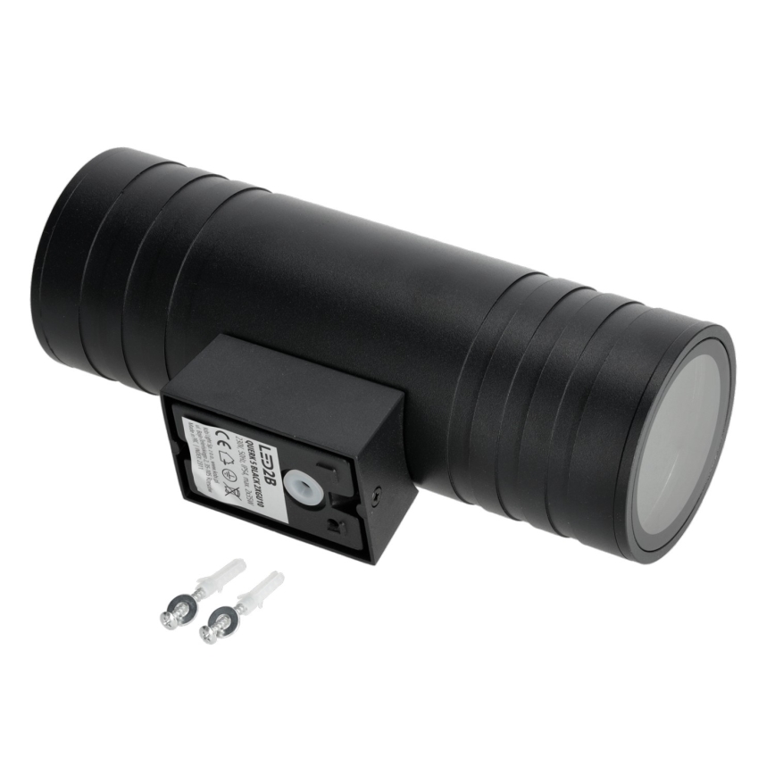 Kinkiet zewnętrzny 2xGU10/35W/230V IP54 okrągły czarny