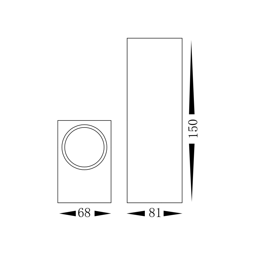 Kinkiet zewnetrzny BOKA 2xGU10/60W/230V IP44 czarny