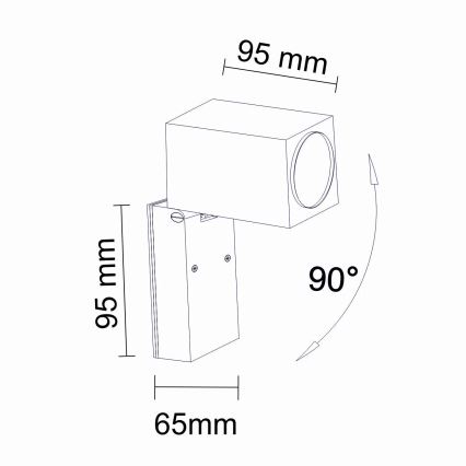Kinkiet zewnętrzny BOSTON 1xGU10/10W/230V IP44 czarny