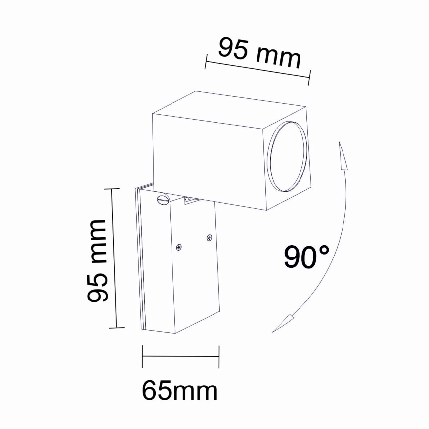 Kinkiet zewnętrzny BOSTON 1xGU10/10W/230V IP44 czarny