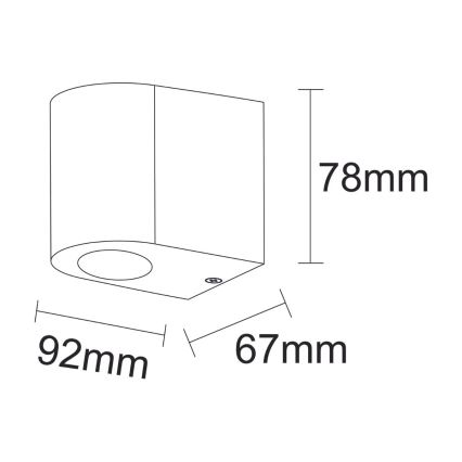 Kinkiet zewnętrzny BOSTON 1xGU10/35W/230V IP44