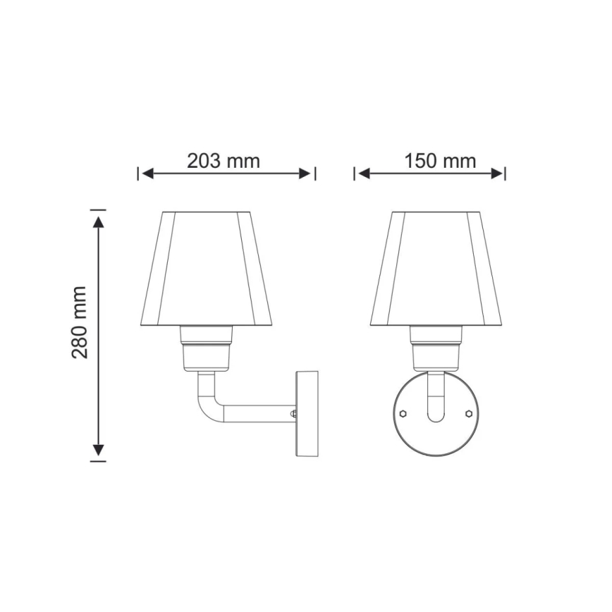 Kinkiet zewnętrzny GIZA 1xE27/10W/230V IP44