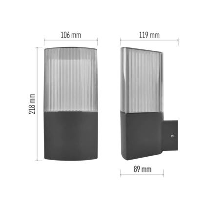 Kinkiet zewnętrzny LANA 1xE27/25W/230V IP54