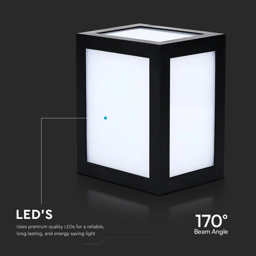 Kinkiet zewnętrzny LED/12W/230V 3000K IP65 czarny