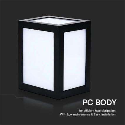 Kinkiet zewnętrzny LED/12W/230V 3000K IP65 czarny