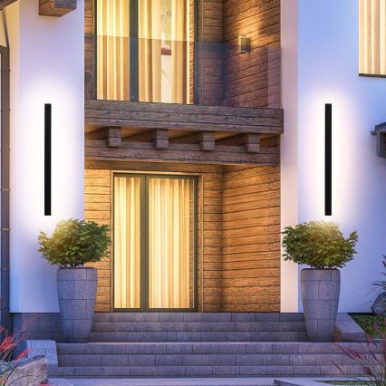 Kinkiet zewnętrzny LED/16W/230V 4000K IP65 101 cm czarny